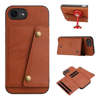 Double Buckle Card Slots PU + TPU Phone Case