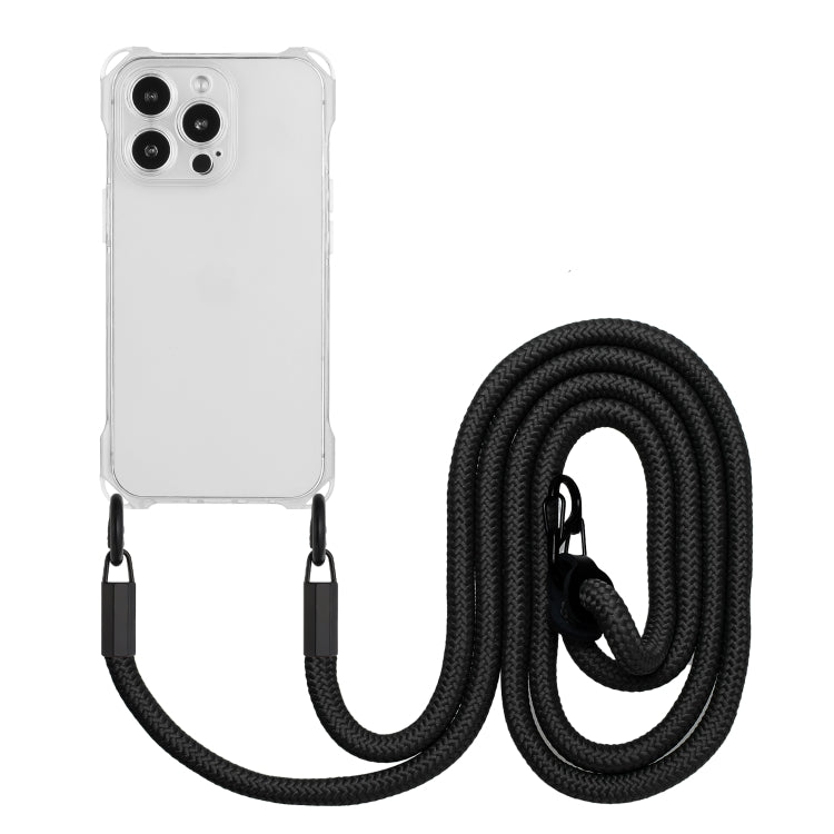 Four-corner Shockproof TPU Phone Case with Lanyard