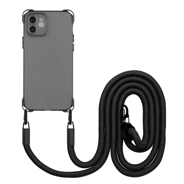 Four-corner Shockproof TPU Phone Case with Lanyard