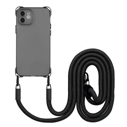 Four-corner Shockproof TPU Phone Case with Lanyard