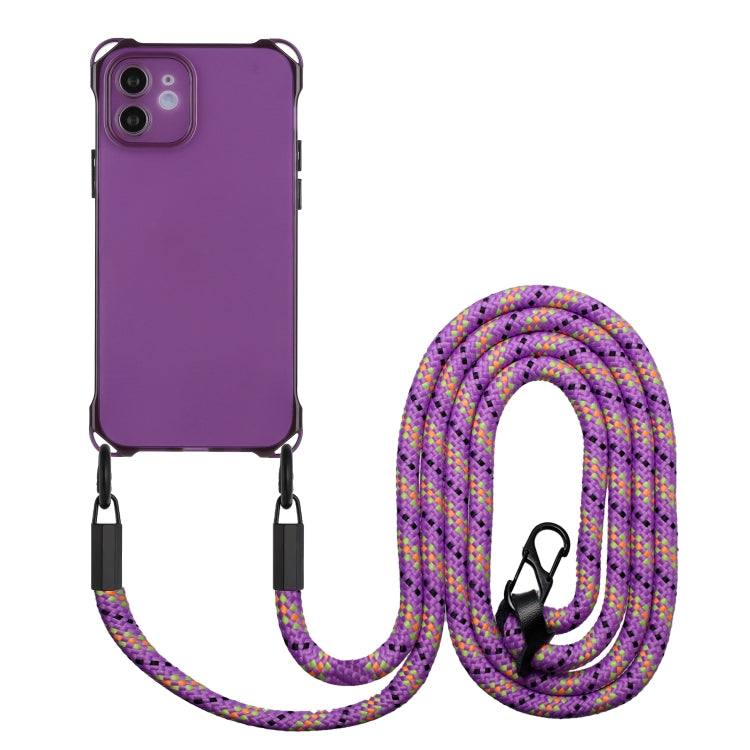 Four-corner Shockproof TPU Phone Case with Lanyard