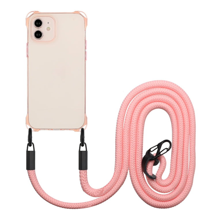 Four-corner Shockproof TPU Phone Case with Lanyard