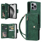 Rivet Buckle 9 Cards Three Fold Leather Phone Case