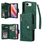 Rivet Buckle 9 Cards Three Fold Leather Phone Case