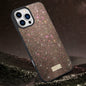 SULADA Glittery PC Hybrid TPU Handmade Leather Phone Case