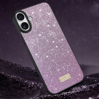 SULADA Glittery PC Hybrid TPU Handmade Leather Phone Case