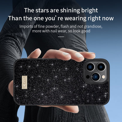 SULADA Glittery PC Hybrid TPU Handmade Leather Phone Case