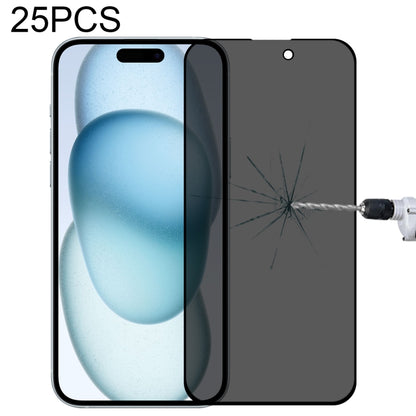 25pcs Full Cover Anti-spy Silk Screen Tempered Glass Film