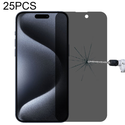 25pcs High Transparency Full Cover Anti-spy Tempered Glass Film
