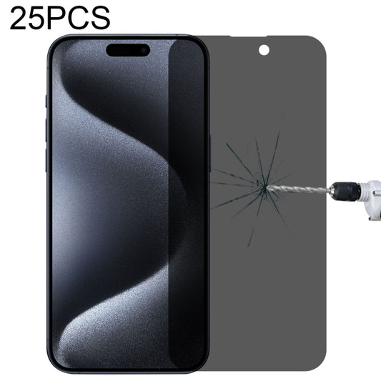 25pcs High Transparency Full Cover Anti-spy Tempered Glass Film