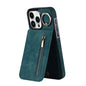 Retro Ring and Zipper RFID Card Slot Phone Case