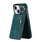 Retro Ring and Zipper RFID Card Slot Phone Case