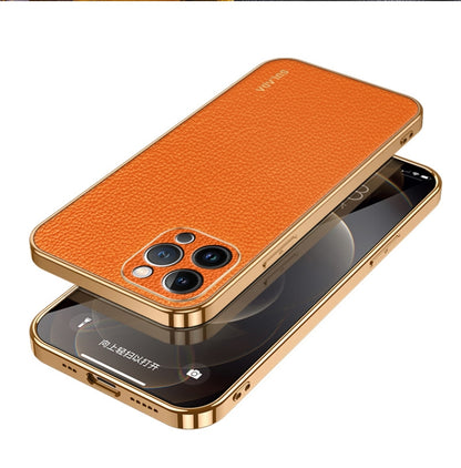 SULADA TPU + Litchi Texture Leather Phone Case