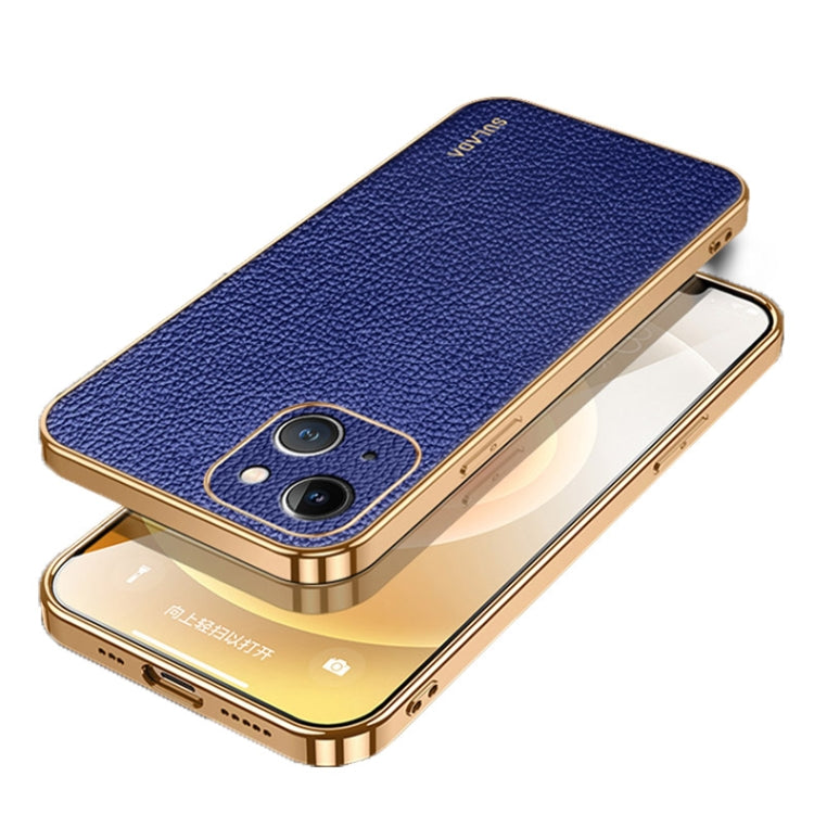 SULADA TPU + Litchi Texture Leather Phone Case