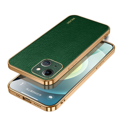 SULADA TPU + Litchi Texture Leather Phone Case