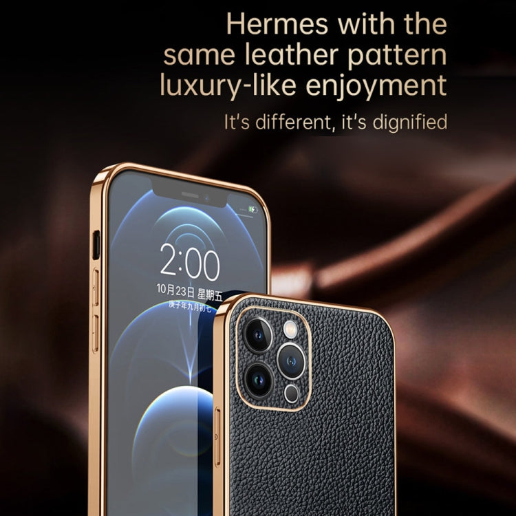SULADA TPU + Litchi Texture Leather Phone Case