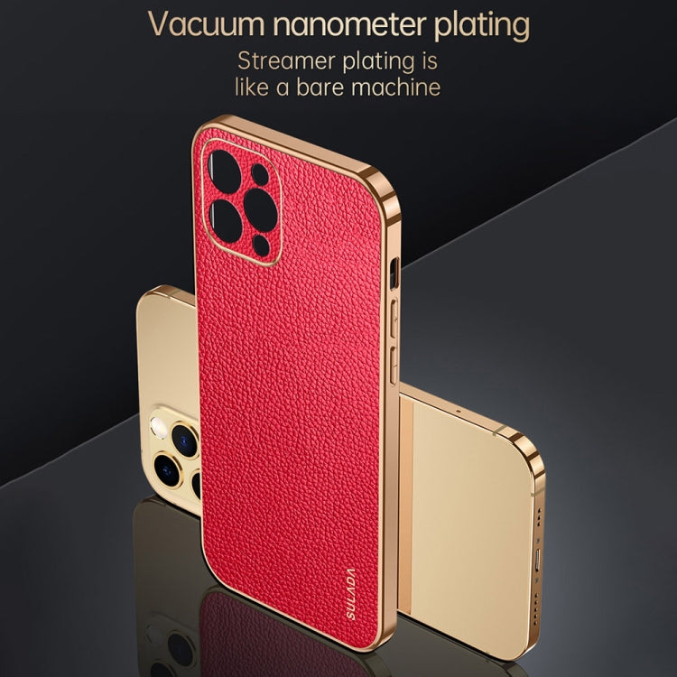 SULADA TPU + Litchi Texture Leather Phone Case