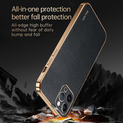 SULADA TPU + Litchi Texture Leather Phone Case