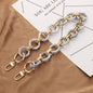 L201 Octagonal Buckle Resin Contrast Thick Chain Phone Lanyard with Spacer