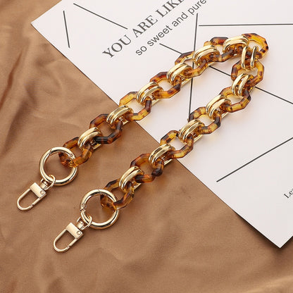 L201 Octagonal Buckle Resin Contrast Thick Chain Phone Lanyard with Spacer