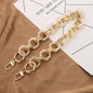L201 Octagonal Buckle Resin Contrast Thick Chain Phone Lanyard with Spacer