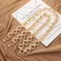 L201 Octagonal Buckle Resin Contrast Thick Chain Phone Lanyard with Spacer