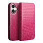 QIALINO Little Crocodile Texture Genuine Leather Phone Case