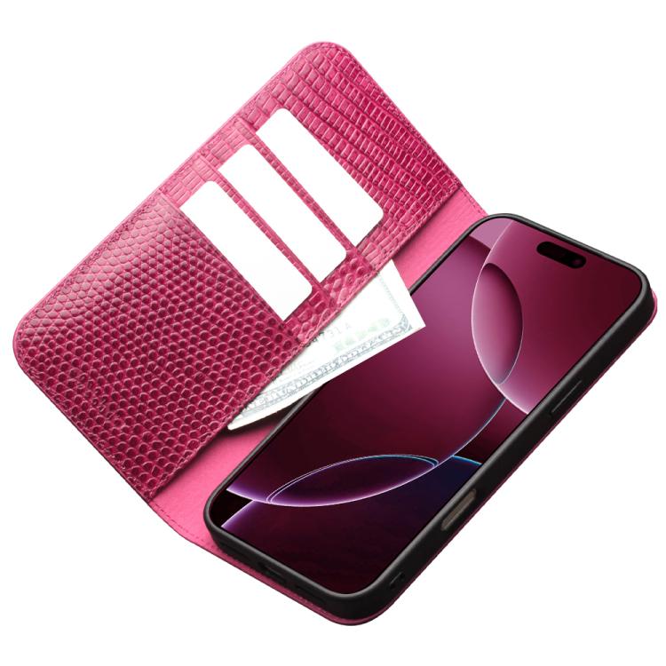 QIALINO Little Crocodile Texture Genuine Leather Phone Case