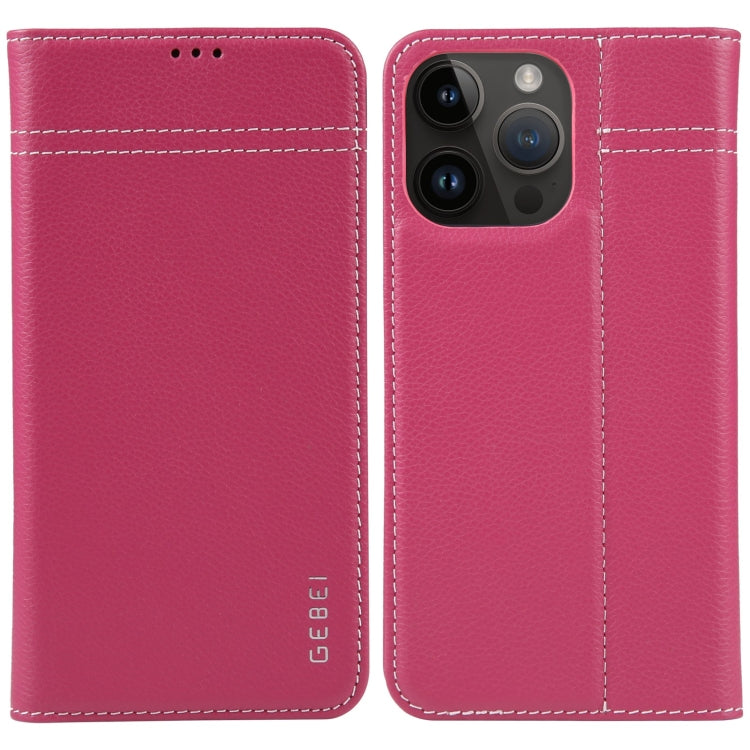 GEBEI Top-grain Horizontal Flip Leather Phone Case