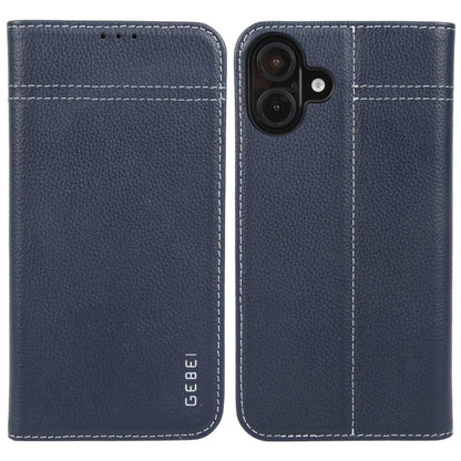 GEBEI Top-grain Horizontal Flip Leather Phone Case
