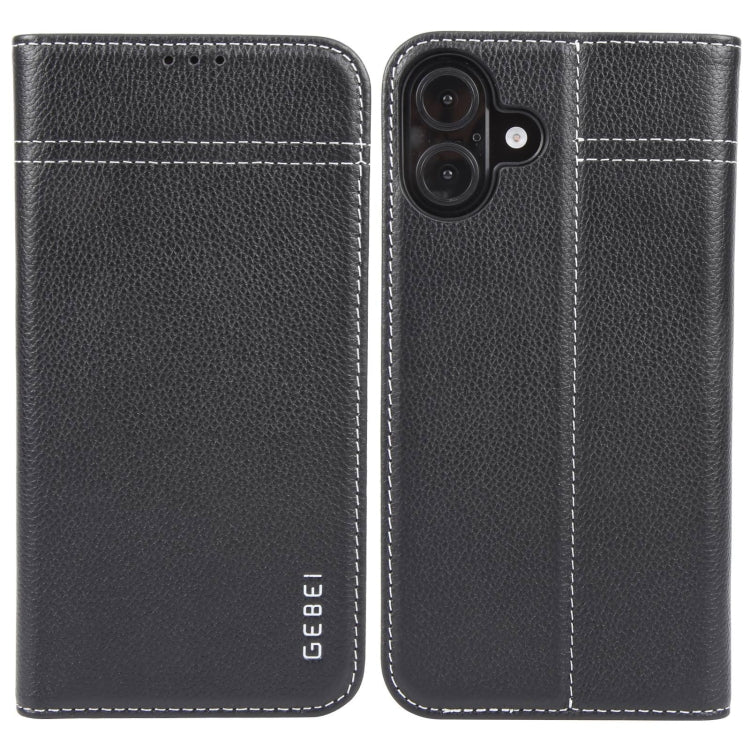 GEBEI Top-grain Horizontal Flip Leather Phone Case