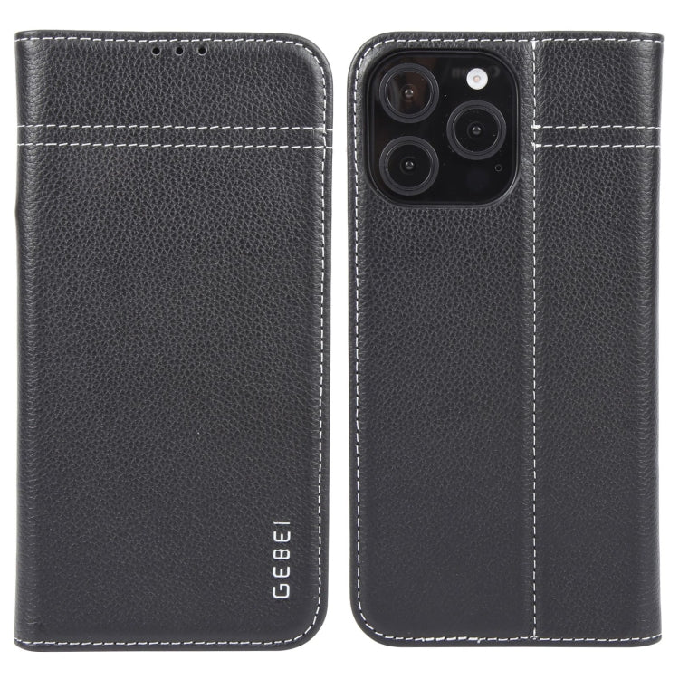 GEBEI Top-grain Horizontal Flip Leather Phone Case