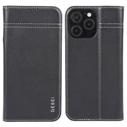 GEBEI Top-grain Horizontal Flip Leather Phone Case