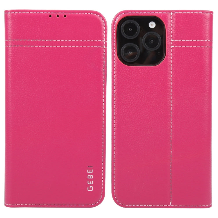 GEBEI Top-grain Horizontal Flip Leather Phone Case