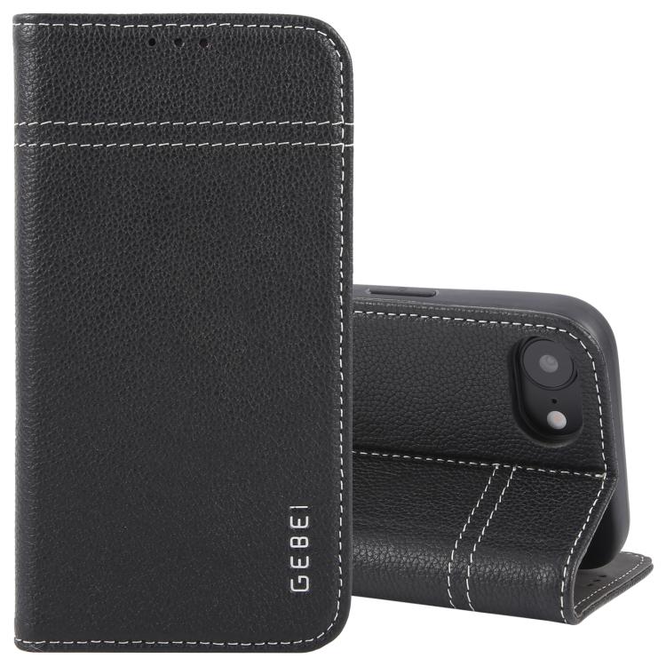 GEBEI Top-grain Horizontal Flip Leather Phone Case