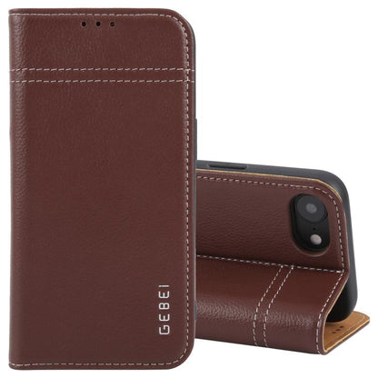 GEBEI Top-grain Horizontal Flip Leather Phone Case