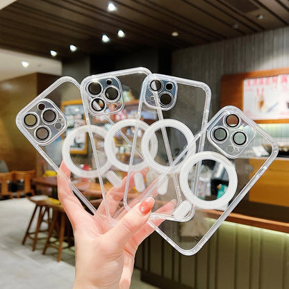 Acrylic MagSafe Magnetic Lens Film Protection Phone Case