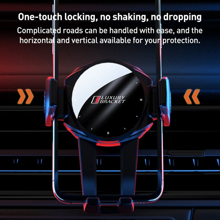 V70 Mechanical Lock Wireless Fast Charging Air Outlet Car Holder