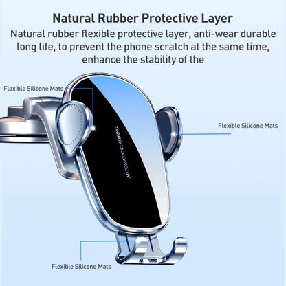 D6 Mechanical Locking Wireless Fast Charging Air Outlet Car Holder, Standard, Strong Suction Cup Version