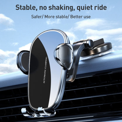 D6 Mechanical Locking Wireless Fast Charging Air Outlet Car Holder, Standard, Strong Suction Cup Version
