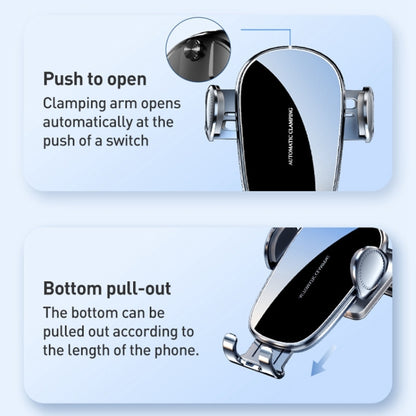 D6 Mechanical Locking Wireless Fast Charging Air Outlet Car Holder, Standard, Strong Suction Cup Version