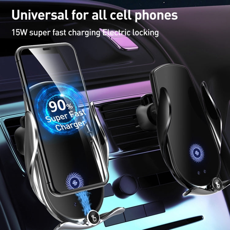 M1 Electric Opening/Closing Wireless Fast Charging Air Outlet Car Holder