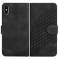 YX0060 Elephant Head Embossed Phone Leather Case with Lanyard