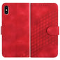YX0060 Elephant Head Embossed Phone Leather Case with Lanyard