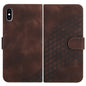 YX0060 Elephant Head Embossed Phone Leather Case with Lanyard