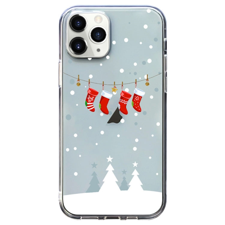 Christmas Colored Drawing Pattern High Transparent Soft TPU Phone Case