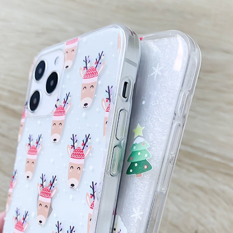 Christmas Colored Drawing Pattern High Transparent Soft TPU Phone Case