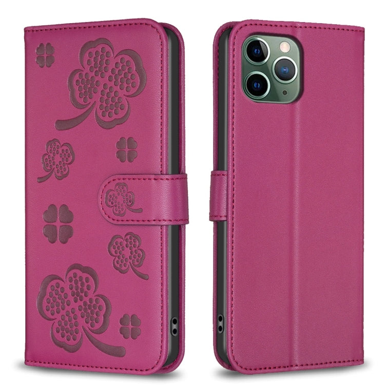 Four-leaf Embossed Leather Phone Case