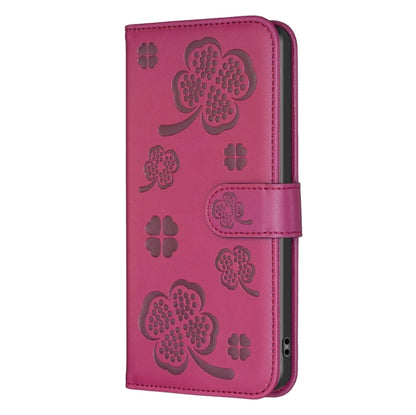 Four-leaf Embossed Leather Phone Case