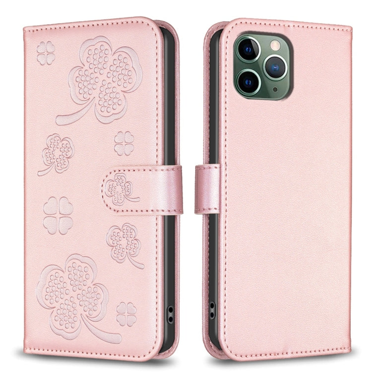 Four-leaf Embossed Leather Phone Case